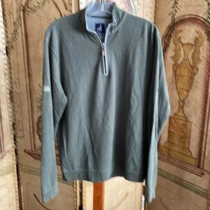 Johnnie-O Men’s M Long Sleeve Pullover Shirt Jersey Quarter Zipper Pine Logo